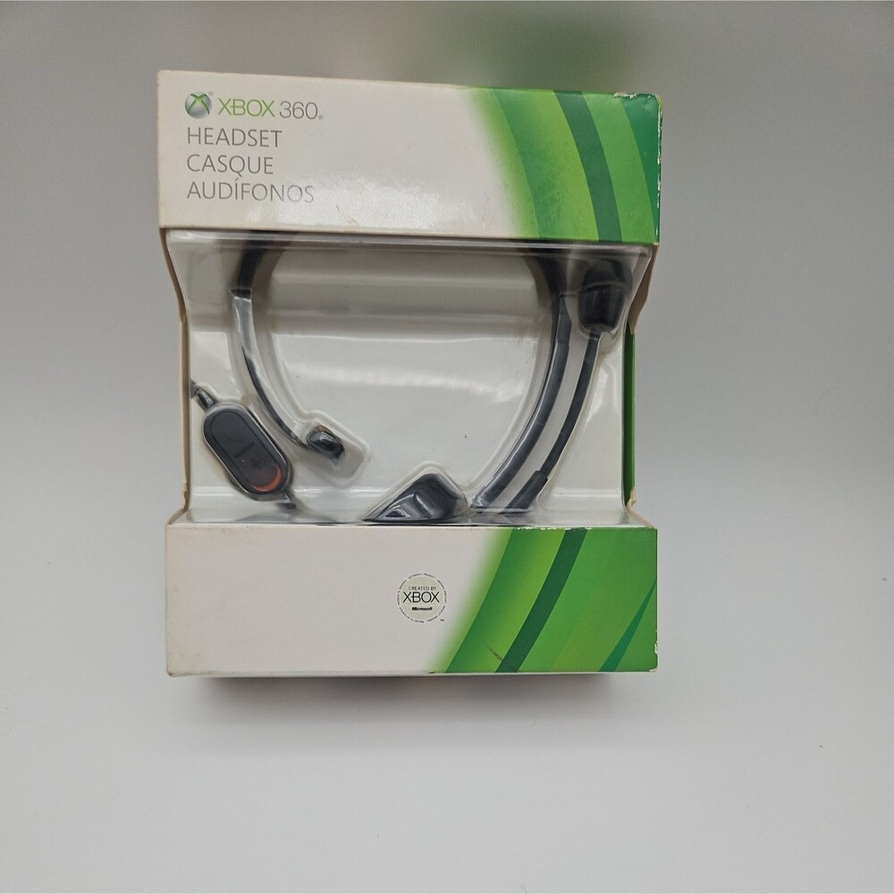 Microsoft Xbox 360 Black Headset sealed in box